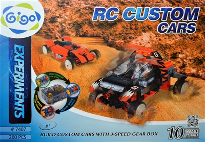 Fjernstyret racerbil - 10 biler, 260 dele, 8-15 &#xE5;r