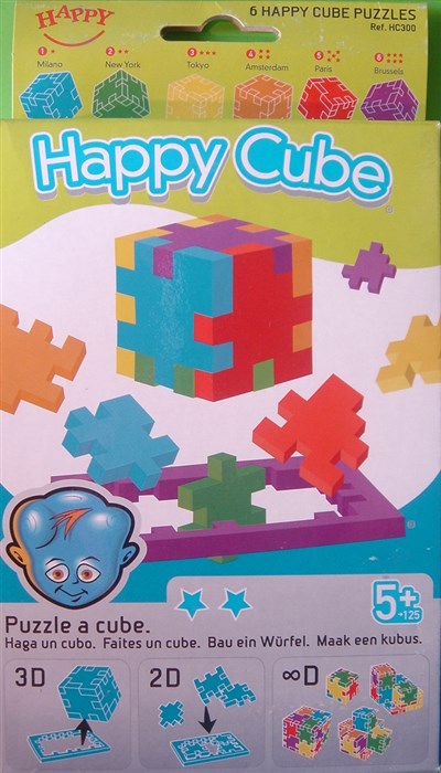 4 stk. ens Happy Cube Original - 6'er pakke