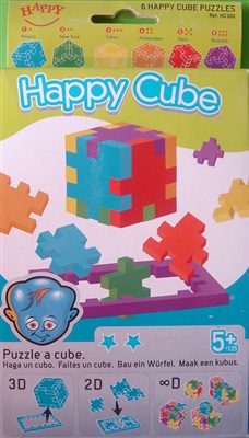 4 stk. ens Happy Cube Original - 6&#x27;er pakke
