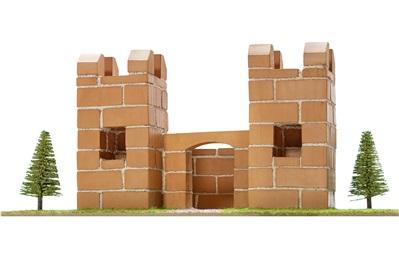 Borg / slot - Teifoc bygges&#xE6;t med mini mursten